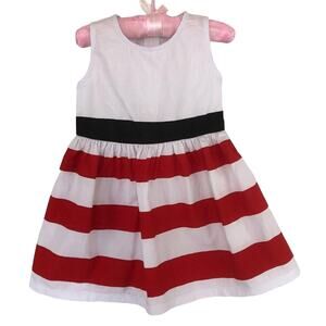 Vague Fashion Girls Dress Sleeveless Patriotic Ruched A-Line Size 18 Months